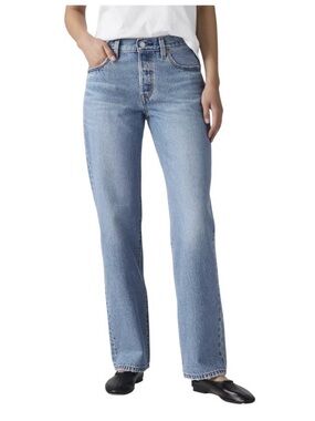 Levi’s 501 '90s Button Fly Straight Leg Jeans in Medium Wash Sz 25
